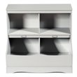 Costway 4 Storage MDF Board Multi-Functional Bookcase in Gray