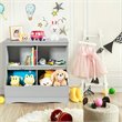 Costway 4 Storage MDF Board Multi-Functional Bookcase in Gray