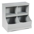 Costway 4 Storage MDF Board Multi-Functional Bookcase in Gray