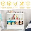 Costway 4 Storage MDF Board Multi-Functional Bookcase in White