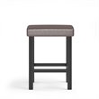 Costway 3-piece Contemporary Rubber Wood Pub Table Set with Stools in Black