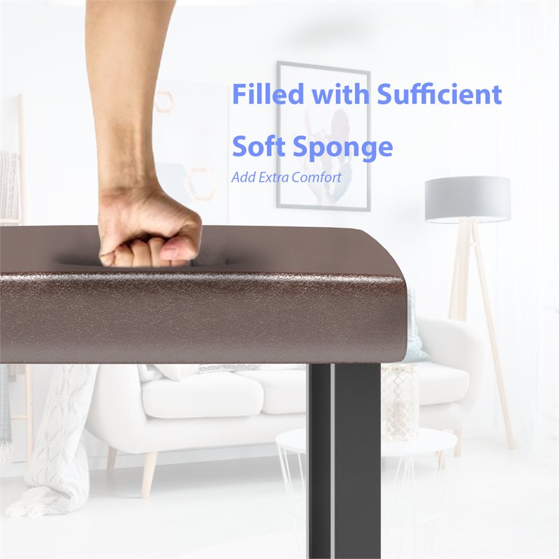 Costway 3-piece Contemporary Rubber Wood Pub Table Set with Stools in Black