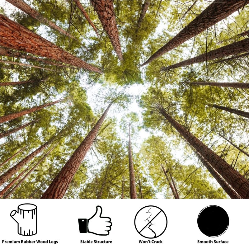 Costway 3-piece Contemporary Rubber Wood Pub Table Set with Stools in Black