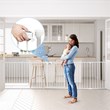 Costway 8-panel Iron and Plastic Wall Mount Adjustable Baby Safety Gate in White