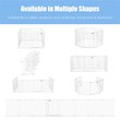 Costway 8-panel Iron and Plastic Wall Mount Adjustable Baby Safety Gate in White
