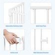 Costway 8-panel Iron and Plastic Wall Mount Adjustable Baby Safety Gate in White
