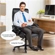 Costway Contemporary Faux Leather Big & Tall 400lb Massage Office Chair in Black