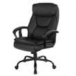 Costway Contemporary Faux Leather Big & Tall 500lb Massage Office Chair in Black