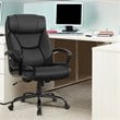 Costway Contemporary Faux Leather Big & Tall 500lb Massage Office Chair in Black