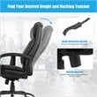 Costway Contemporary Faux Leather Big & Tall 500lb Massage Office Chair in Black