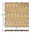 Costway 12x12'' 10-piece Stripe Pattern Acacia Wood Patio Deck Tiles in Brown
