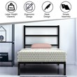 Costway Heavy Duty Metal Twin Bed Platform Frame with Headboard in Black