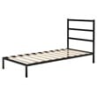 Costway Heavy Duty Metal Twin Bed Platform Frame with Headboard in Black