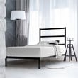 Costway Heavy Duty Metal Twin Bed Platform Frame with Headboard in Black