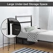 Costway Heavy Duty Metal Twin Bed Platform Frame with Headboard in Black
