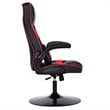 Costway PVC and Sponge Adjustable Height Swivel Rocking Gaming Chair in Red