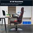 Costway PVC and Sponge Adjustable Height Swivel Rocking Gaming Chair in Red