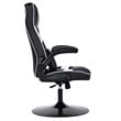 Costway PVC and Sponge Adjustable Height Swivel Rocking Gaming Chair in White