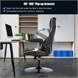 Costway PVC and Sponge Adjustable Height Swivel Rocking Gaming Chair in White