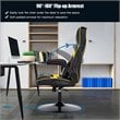 Costway PVC and Sponge Adjustable Height Swivel Rocking Gaming Chair in Yellow
