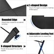 Costway 59'' L-Shaped Contemporary MDF and Iron Computer Desk in Black