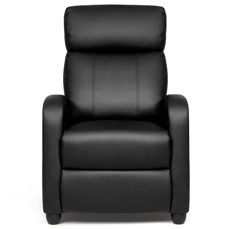 Costway Fabric and Iron Electric Recliner Chair with Remote Control in Black