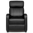 Costway Fabric and Iron Electric Recliner Chair with Remote Control in Black