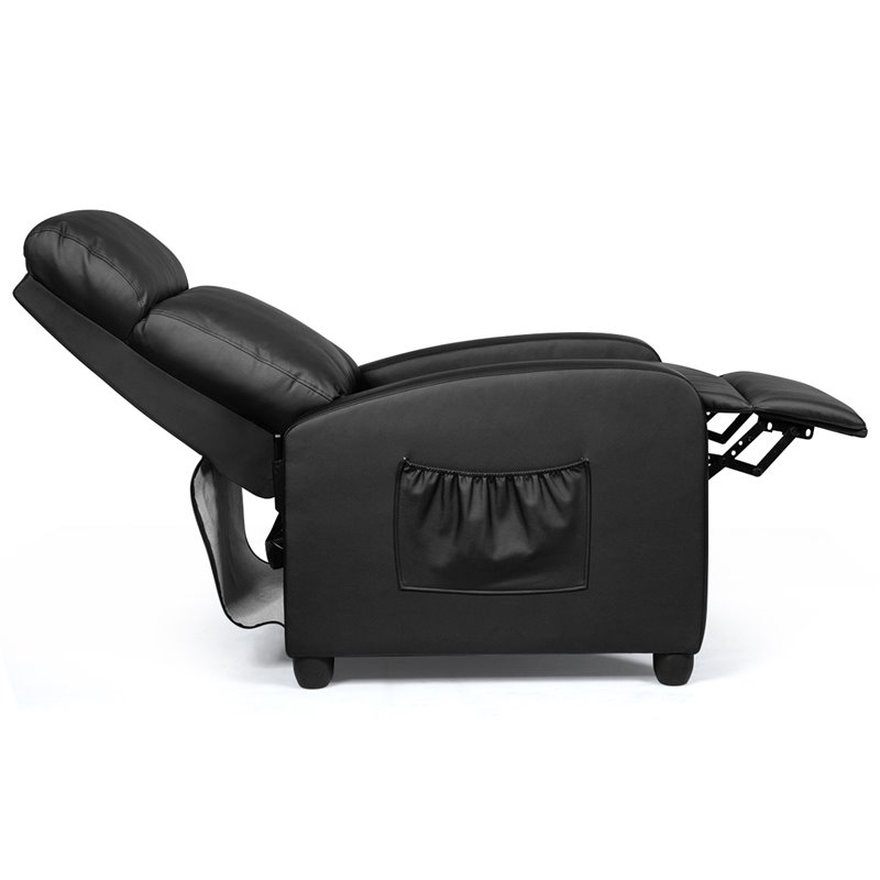 Costway Fabric and Iron Electric Recliner Chair with Remote Control in Black