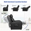 Costway Fabric and Iron Electric Recliner Chair with Remote Control in Black