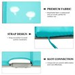 Costway Fabric Outdoor Folding Chaise Lounge Chair with Cushion in Turquoise