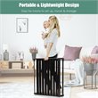 Costway 6-Panel Fence Adjustable Metal Play Yard for Baby & Pet in Black