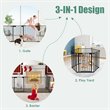 Costway 6-Panel Fence Adjustable Metal Play Yard for Baby & Pet in Black