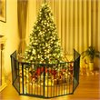 Costway 6-Panel Fence Adjustable Metal Play Yard for Baby & Pet in Black