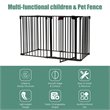 Costway 6-Panel Fence Adjustable Metal Play Yard for Baby & Pet in Black