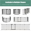 Costway 6-Panel Fence Adjustable Metal Play Yard for Baby & Pet in Black