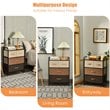 Costway 4-Drawer/3-Tier Fabric/Metal Dresser Storage Organizer Tower in Cream