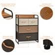 Costway 4-Drawer/3-Tier Fabric/Metal Dresser Storage Organizer Tower in Cream