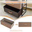 Costway 4-Drawer/3-Tier Fabric/Metal Dresser Storage Organizer Tower in Cream