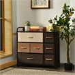 Costway 7-Drawer/3-Tier Dresser Storage Organizer Tower with Wood Top in Cream