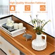 Costway 5-Drawer/2-Tier Dresser Storage Organizer Tower with Wood Top in Cream