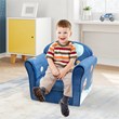 Costway Contemporary Eucalyptus and Velvet Astronaut Kids Sofa in Blue