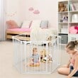 Costway 6-panel Contemporary Metal Adjustable Baby Safety Gate in White