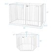 Costway 6-panel Contemporary Metal Adjustable Baby Safety Gate in White