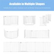Costway 6-panel Contemporary Metal Adjustable Baby Safety Gate in White