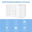 Costway 6-panel Contemporary Metal Adjustable Baby Safety Gate in White