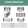 Costway 8-panel Contemporary Metal Adjustable Baby Safety Gate in Black