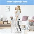 Costway 8-panel Contemporary Metal Adjustable Baby Safety Gate in White