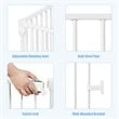 Costway 8-panel Contemporary Metal Adjustable Baby Safety Gate in White