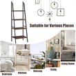 Costway 4-tier Particle Board and Steel Bookcase with Metal Frame in Brown