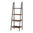 Costway 4-tier Particle Board and Steel Bookcase with Metal Frame in Brown